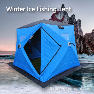 Rifugio per pesca al ghiaccio portatile a pop-up isolato termico